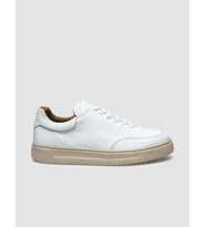%100 Hakiki Deri Beyaz Bağcıklı Erkek Sneaker