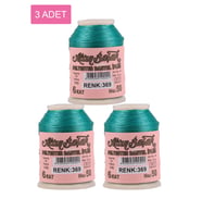 3 Adet Altınbaşak Oya ve Dantel İpi 20 gr - Royaleks - No: 369 (Çok Renkli)