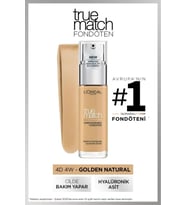L'Oreal Paris True Match Bakım Yapan Fondöten - 4w Sıcak Alt Ton