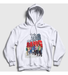 Presmono Unisex Beyaz The Big Bang Theory Kapüşonlu Sweatshirt 181947tt