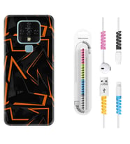 Tecno Camon 16 18P Pova 3 Pova Neo Kılıf Kablo Koruma Spiral Silikon Zigzaglar 1651