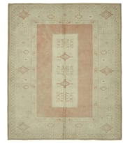 Kırmızı Halı Salon Halısı Etnik Stil Geometrik Motifli El Dokuma Yün Pamuk Karışımı