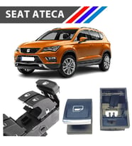 Seat Ateca Cam Açma Düğme Tuş Butonu Krom Uçlu 1 Adet 2016-2019