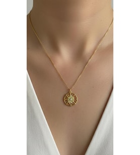 Luxury Güneş Mix Kolye 925 ayar (Gold)