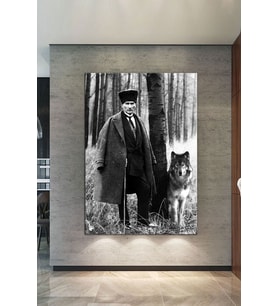 Atatürk Mustafa Kemal Kanvas Tablo Okullara Işyerlerine Uygun (8 Farklı Ölçü)