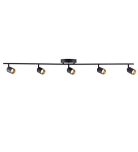 Rsylight Metal Modern 5 Li Siyah Led Spot Avize Beyaz Ampullü