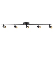 Rsylight Metal Modern 5 Li Siyah Led Spot Avize Beyaz Ampullü