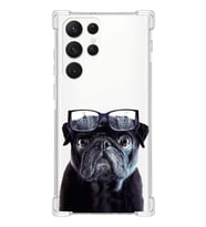 PrintiFy Samsung Galaxy S21 Ultra Uyumlu Köpek 3 Baskılı Şeffaf Köşe Korumalı Antişok Kılıf