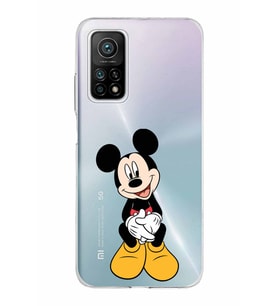 Xiaomi Mi 10 T Pro Uyumlu Kapak Mickey Mouse Tasarımlı Şeffaf Silikon Kılıf