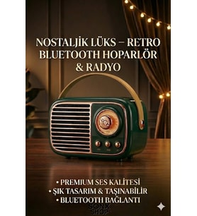 MCG SONX Nostaljik Retro Bluetooth  - FM Radyo, USB ve Bluetooth Kablosuz Hoparlör