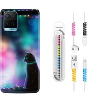 Vivo Y11S Y21S Y20 Y20S Y70 Kılıf Kablo Koruma Spiral Silikon Window Cat 1787