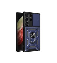 Pilelistore   Samsung Galaxy S23 Ultra Kılıf Pars Lens Yüzüklü Silikon - Lacivert