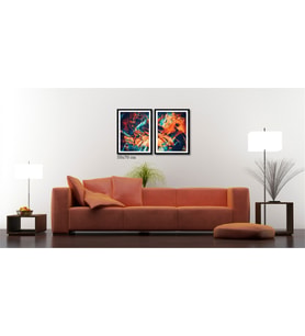 Çerçeveli Doku Efektli Tablo Seti 105x70 cm