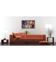 Çerçeveli Doku Efektli Tablo Seti 105x70 cm
