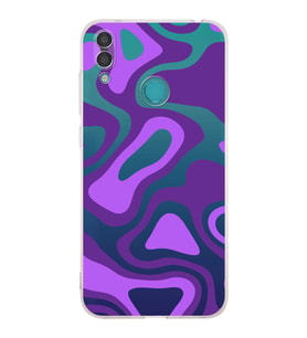 PrintiFy Huawei Y7 2019 Uyumlu Kamera Korumalı Renkli Desen Tasarımlı Şeffaf Silikon Kılıf