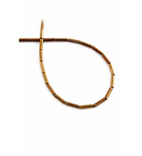 Hematit Doğal Taş Parlak Kahverengi Silindir Kesim 2x8mm Dizi [AA]