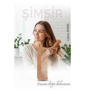 Doğal Şimşir Ahşap Tarak – 16 Cm, Anti-Statik, Kepek Karşıtı El Yapımı