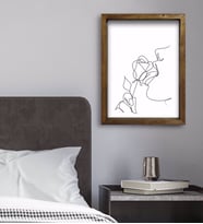 BK Gift Yatak Odası Konseptli Doğal Masif Ahşap Çerçeveli Tablo 45x65cm-36