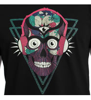 Bant Giyim - Stereo Skull Siyah Erkek T-shirt Tişört