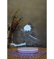 3D Renkli Gece Lambası, Dekoratif ve Çocuk Odası Aydınlatması (Krem)