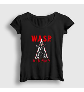 Presmono Kadın Siyah Wild Child Wasp T-Shirt 389649tt
