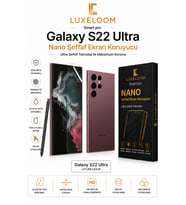 LUXELLOOM Galaxy S22 Ultra Nano Şeffaf Ekran Koruyucu