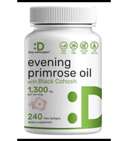 DEAL SUPPLEMENT Evening Primrose Oil 1300mg  240 Mini Softgels, Usa Menşei.OZELSPORCUGIDALARI 3643 (Renksiz)