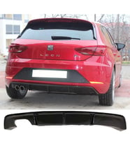 Seat Leon Mk3.5 Custom Difüzör Parlak Siyah Sol Çift 2017-2020 Arka-difizör-bodykit-ek-karlık