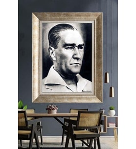 Gümüş Çerçeveli Atatürk Tablo za403