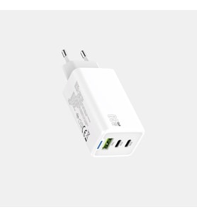 AC100 2 PD + 1 USB GİRİŞLİ 65W GAN PREMİUM HIZLI ŞARJ CİHAZI