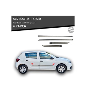 DACIA SANDEO STEPWAY YAN KAPI KORUMA ÇITASI PLASTİK + KROM