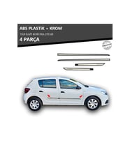 DACIA SANDEO STEPWAY YAN KAPI KORUMA ÇITASI PLASTİK + KROM