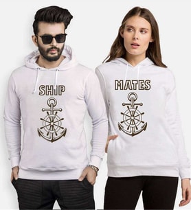 Tshirthane Ship Mates Sevgili Kombinleri Kapüşonlu Kombini (Tek Ürün Fiyatıdır.)
