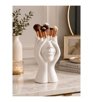 Yüz Figürlü Makyaj Fırçası Düzenleyici, Modern Kozmetik Organizer