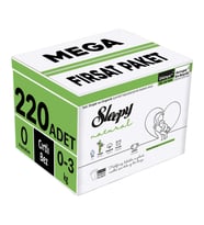 Sleepy Bebek Bezi Natural Beden:0 (0-3KG) Prematüre 220 Adet Mega Fırsat Pk