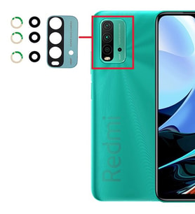 Xiaomi Redmi 9T Kamera Lensi Camı Full M2010J19SG M2010J19SY (Yeşil)