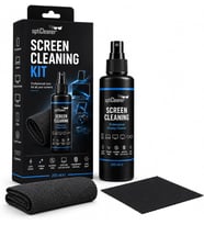 Ekran Temizleme Seti, 250 ml Sprey, Büyük Mikrofiber Bez ve 15 × 18 cm Gözlük Bezi, Laptop, TV, Monitör, Telefon, Tablet, Araç Ekranı ve Lensler İçin