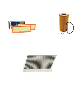 Bosch Filtre Bakım Seti Mercedes E350 W211 2005-2008 Benzin Hava + Yağ F. + Polen Filtre Bosch