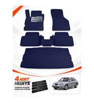 e-biz HYUNDAİ ELANTRA (2000-2006) Uyumlu EVA Oto Paspas Bagaj Paspası Dahil Lacivert
