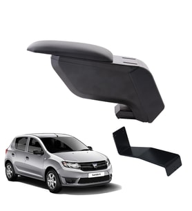 Dacia Sandero 2013 Delmesiz Çelik Ayaklı Siyah Kolçak Kol Dayama