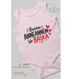 Anneannem Bir Başka Sıfır Kollu Bebek Zıbını %100 Pamuk