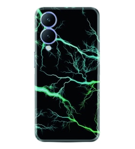 Vivo Y17S Kılıf Silikon Desen Özel Seri Green Thunder 1693