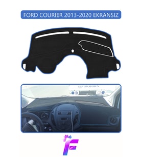 FORD COURIER EKRANSIZ (2013-2020) Torpido Örtüsü Güneşten Korur Kolay Montaj Tam Uyum E77