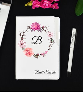 Sevgiliye Hediye Arkadaşa Doğumgünü Hediyesi Kişiye Özel Defter ve Roller Kalem Hediye Seti