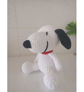 ORGANİK SAĞLIKLI AMİGURUMİ OYUNCAK SNOPPY (EL ÖRGÜSÜDÜR) KADİFE İPTEN ÖRÜLMÜŞTÜR