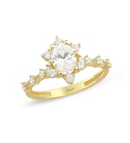 Oval Taşlı Sarı Altın Yüzük (Gold)