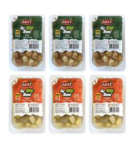 Akay Yesil Zeytin Kırma ve Cizik Ac Bitir 150 gr 6 lı Karma Paket