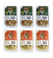 Akay Yesil Zeytin Kırma ve Cizik Ac Bitir 150 gr 6 lı Karma Paket