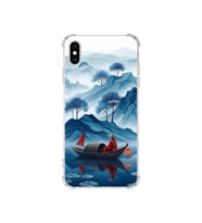 PrintiFy Apple iPhone Xsmax ile Uyumlu Simya Serisi Sonsuz Akış Tasarımlı Uv Baskılı Köşe Korumalı Antişok Kılıf