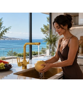 Stilla Gold Arıtma Çıkışlı Evye Bataryası Acar 06.01.323